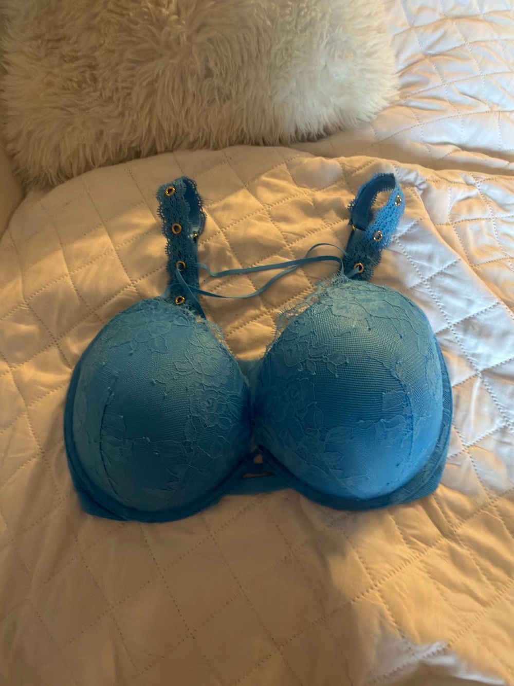 Victoria's Secret Turquoise Lace Push-Up Bra
